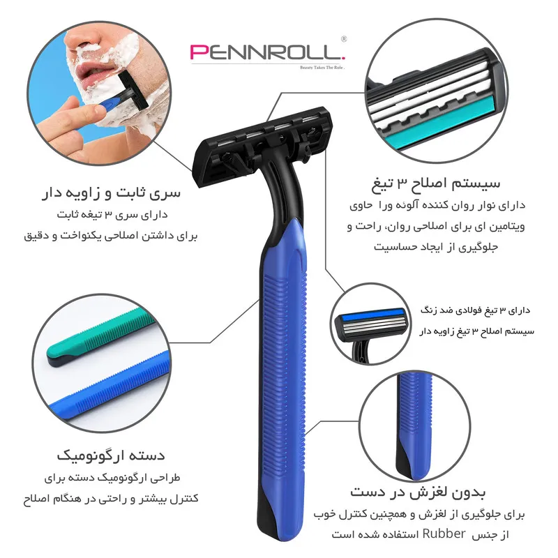 خود تراش پنرول مدل PRCL - FOX 3 بسته 3 عددی - تصویر 5
