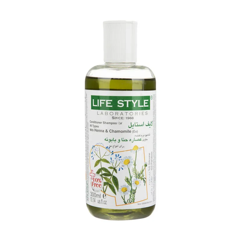 نرم کننده مو لایف استایل مدل Henna And Chamomile حجم 300 میلی لیتر