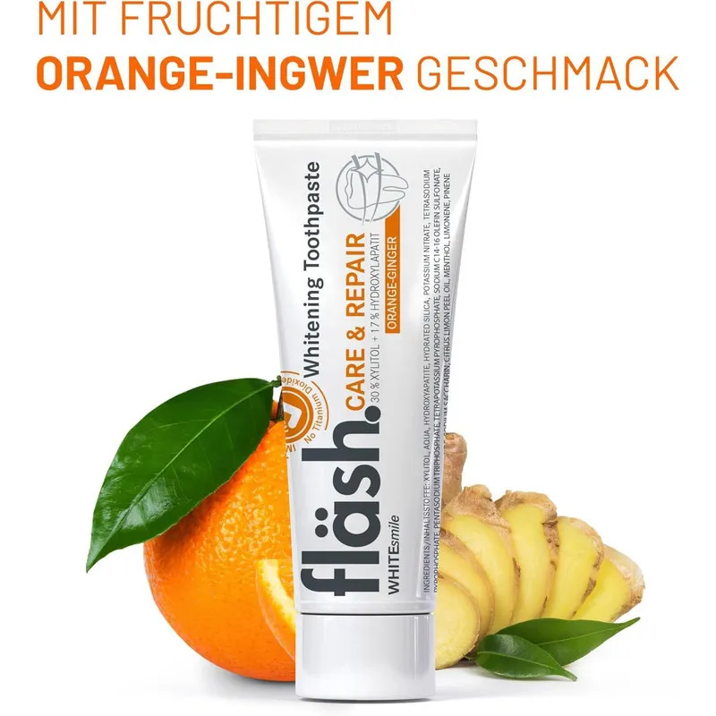 خمیر دندان وایت اسمایل مدل flash orange ginger حجم 75 میلی لیتر - تصویر 3