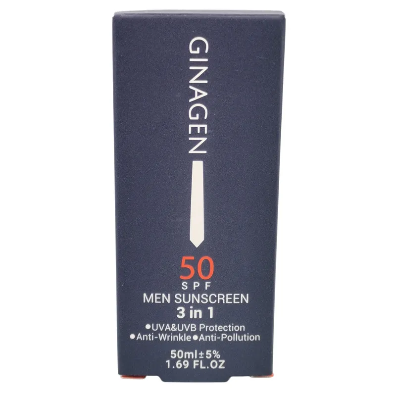 کرم ضد آفتاب بدون رنگ ژیناژن SPF 50 مدل 3in1 ‌محافظ UVA ،UVB ضد حساسیت، ضد چروک و ضد پیری، مناسب انواع پوست‌ حجم 50 میلی‌لیتر مجموعه دو عددی - تصویر 2