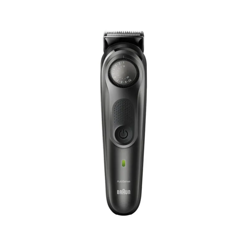 ماشین اصلاح صورت و بدن شارژی براون مدل BT7350 ضدآب با فناوری AutoSense، تیغههای خودتیزشونده استیل ضدزنگ، باتری لیتیومیون با 100 دقیقه کارکرد، شارژ سریع و تنظیم اصلاح با 39 شماره نیممیلیمتری