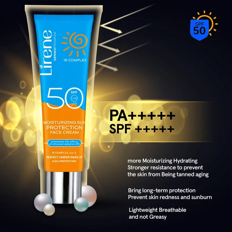 کرم ضد آفتاب بدون رنگ لایرن SPF 50 مدل Protect Complex محافظ IR ، HEV ، UVB ، UVA و PA++++ ضد حساسیت، ضد چروک و ضد پیری، مناسب انواع پوست‌ حجم 40 میلی‌لیتر - تصویر 3