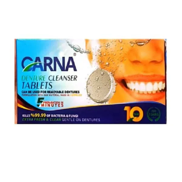 قرص تمیز کننده دندان مصنوعی کارنا مدل 01 بسته10 عددی - تصویر 2