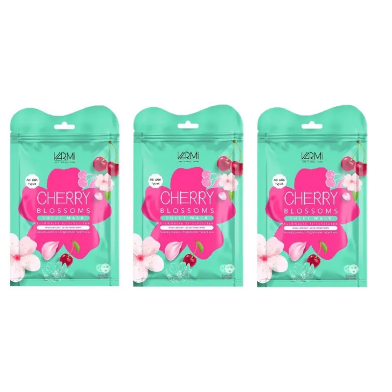 ماسک صورت وارمی مدل شکوفه گیلاس حجم 45 میلی لیتر بسته 3 عددی - تصویر 2