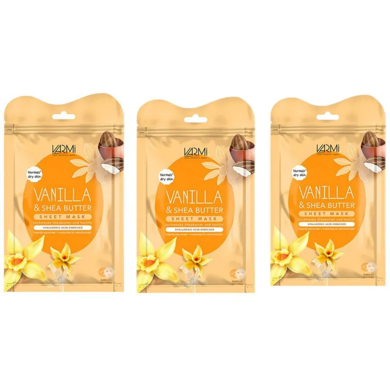 اسک دبل شیت وارمی مدل شی باتر و وانیل مناسب پوست خشک حجم 45 میلی لیتر بسته بندی 3 عددی  - تصویر 2