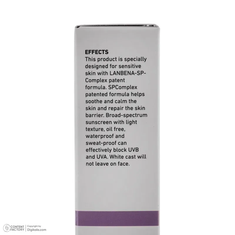 کرم ضد آفتاب بدون رنگ لنبنا SPF 50 مدل sensitive حاوی محافظ UVB و UVA مناسب پوست های حساس حجم 30 میلی لیتر - تصویر 2