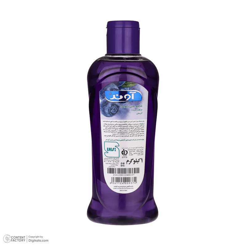 شامپو بدن آوند مدل Blueberry مناسب انواع پوست وزن 1000 گرم - تصویر 4