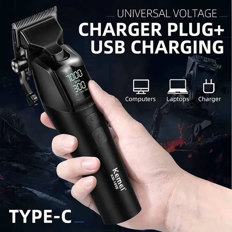 ماشین اصلاح موی سر و صورت شارژی کیمی مدل KM-1858 - تصویر 4