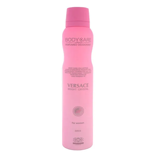 اسپری خوشبو کننده بدن زنانه بادی کر مدل Versace Bright Crystal حجم 200 میلی لیتر