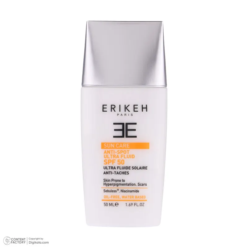 کرم ضد آفتاب بدون رنگ اریکه SPF50 مدل Anti-Spot محافظ UVA،UVB مناسب انواع پوست حجم 50 میلیلیتر - تصویر 2