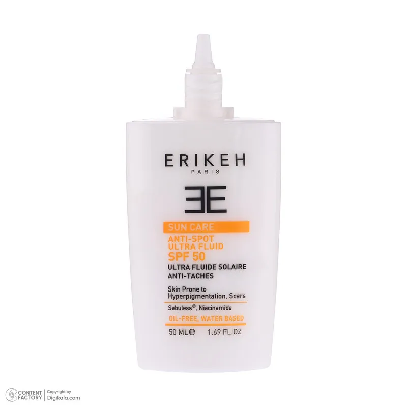 کرم ضد آفتاب بدون رنگ اریکه SPF50 مدل Anti-Spot محافظ UVA،UVB مناسب انواع پوست حجم 50 میلیلیتر - تصویر 3