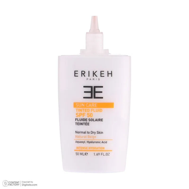 کرم ضد آفتاب رنگی صورت اریکه SPF 50 مدل Tinted حاوی محافظ UVA و UVB  ‌مناسب پوست‌های خشک و معمولی حجم 50 میلی‌ لیتر - تصویر 4