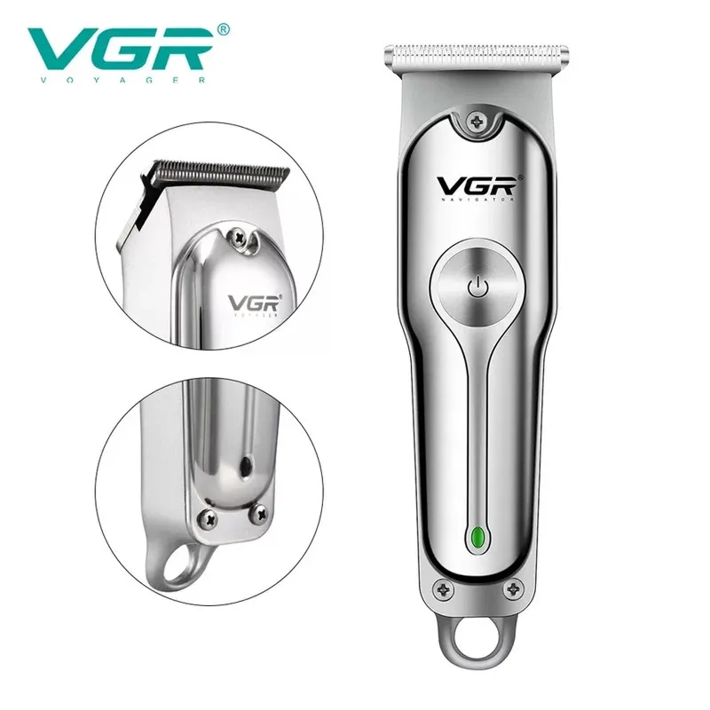 ماشین اصلاح موی سر و صورت شارژی وی جی ار مدل V-071(gold) - تصویر 2