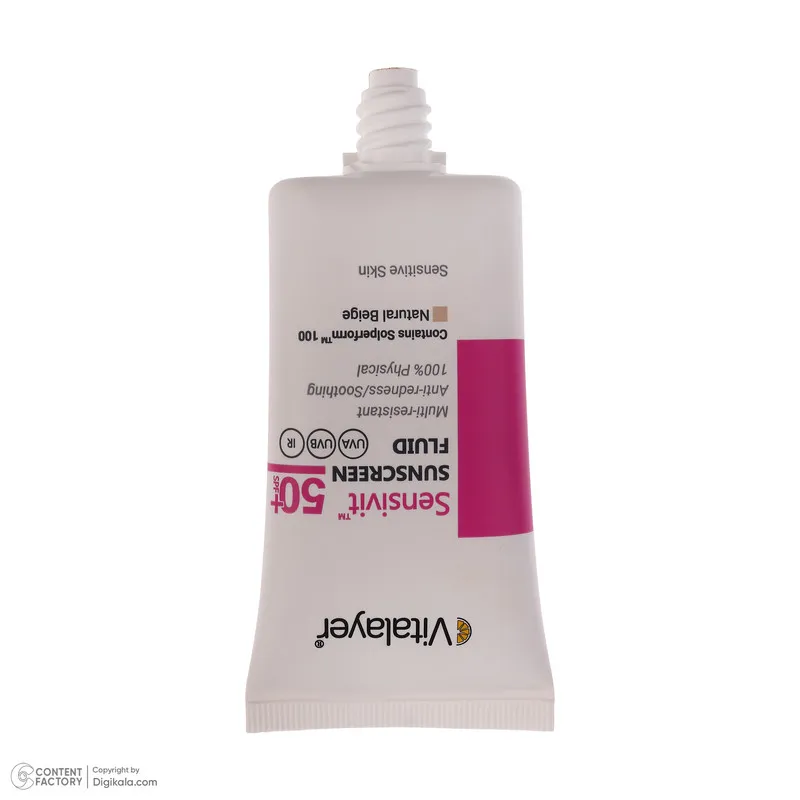 فلوئید ضد آفتاب رنگی ویتالیر spf50 مدل Sensivit محافظ UVA،UVB مناسب انواع پوست حجم 50 میلی لیتر - تصویر 5