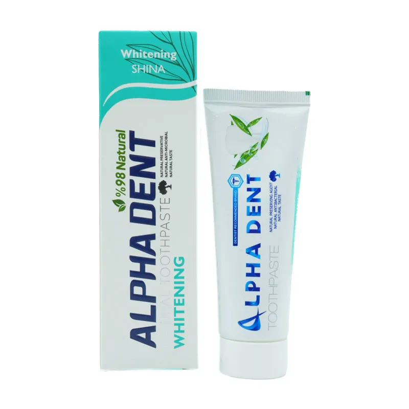 خمیر دندان آلفادنت مدل whitening حجم 75 میلی لیتر