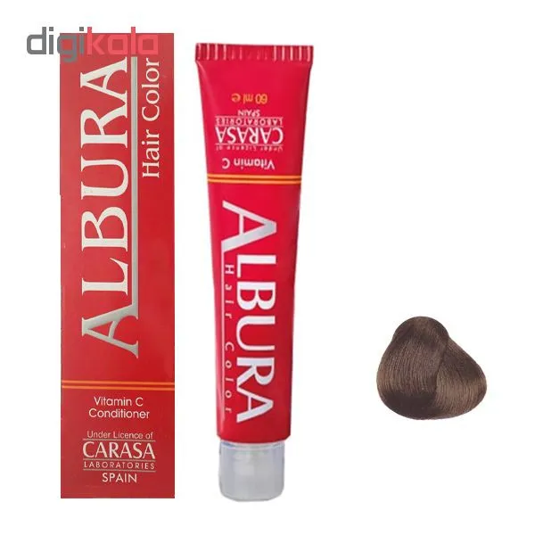 رنگ مو آلبورا مدل carasa شماره m5-6.2 حجم 100 میلی لیتر رنگ بلوند زیتونی تیره - تصویر 2