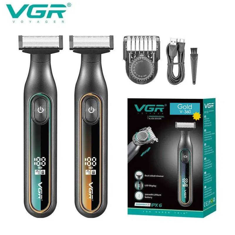 ماشین اصلاح موی سر و صورت شارژی وی جی ار مدل V-360(Gold) - تصویر 3