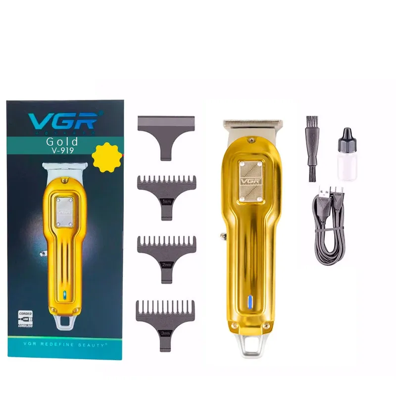 ماشین اصلاح موی سر و صورت شارژی وی جی ار مدل V-919(Gold) - تصویر 3