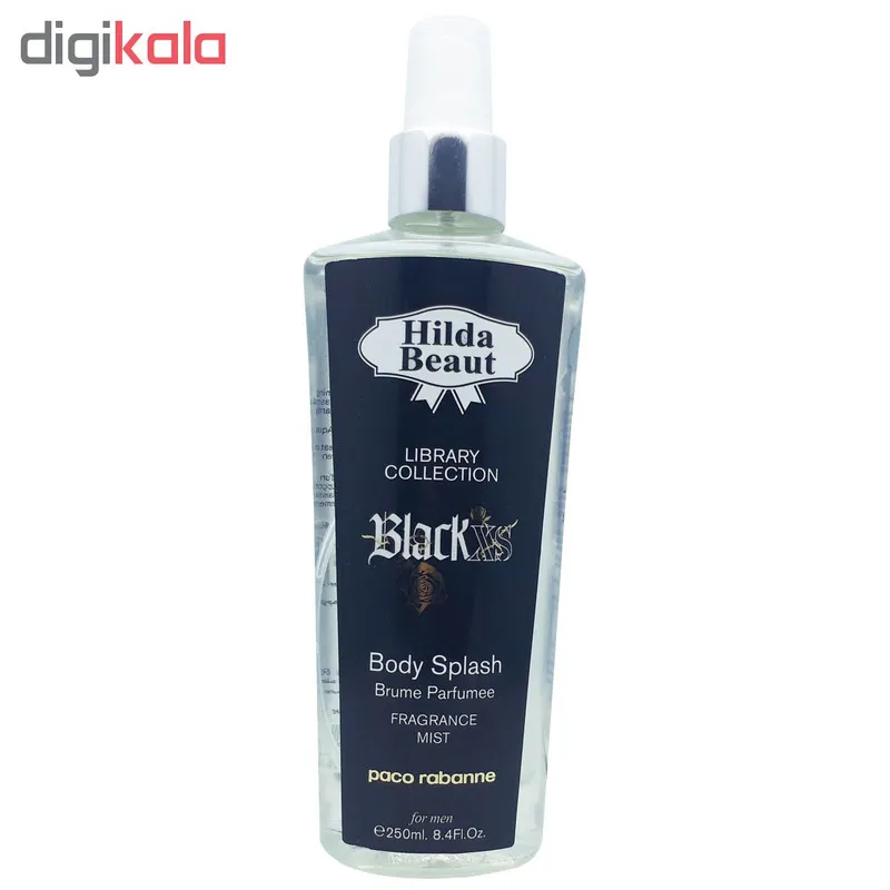 بادی اسپلش مردانه هیلدابیوت مدل BLACK XS حجم 250 میلی لیتر - تصویر 2