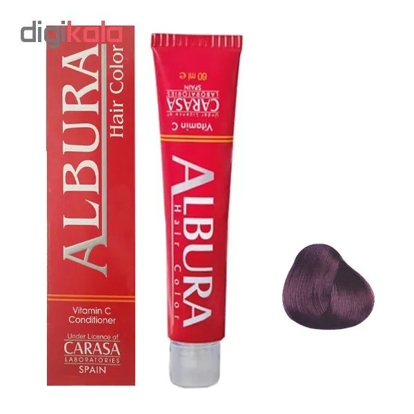 رنگ مو آلبورا مدل carasa شماره 4.20 حجم 100 میلی لیتر رنگ شرابی بنفش تیره - تصویر 2