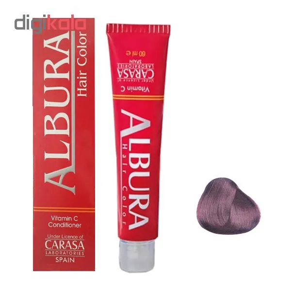 رنگ مو آلبورا مدل carasa شماره 6.20 حجم 100 میلی لیتر رنگ شرابی بنفش روشن - تصویر 2