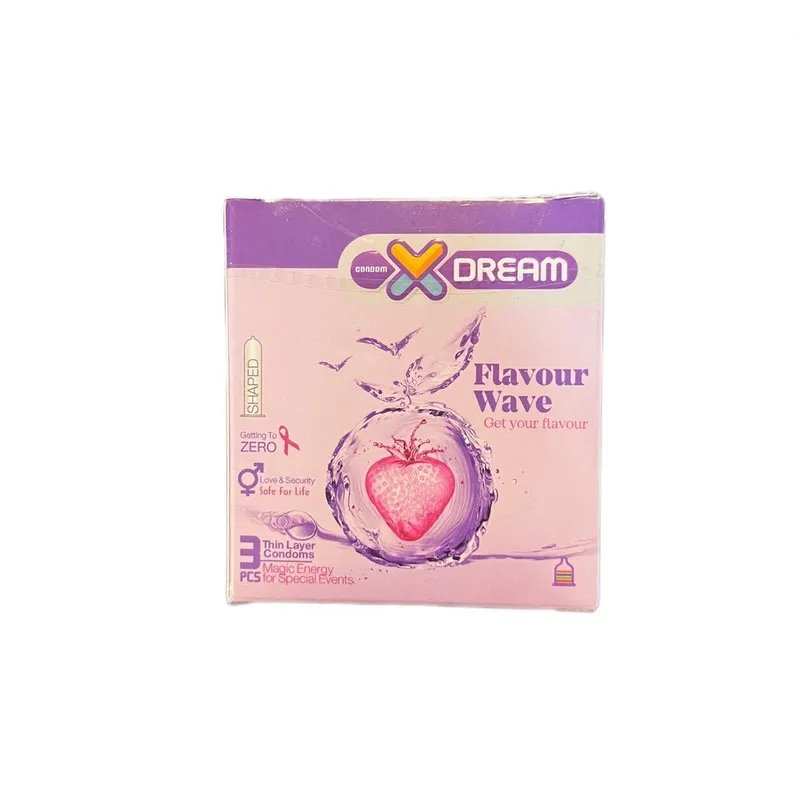 کاندوم ایکس دریم مدل Flavour wave بسته سه عددی - تصویر 2