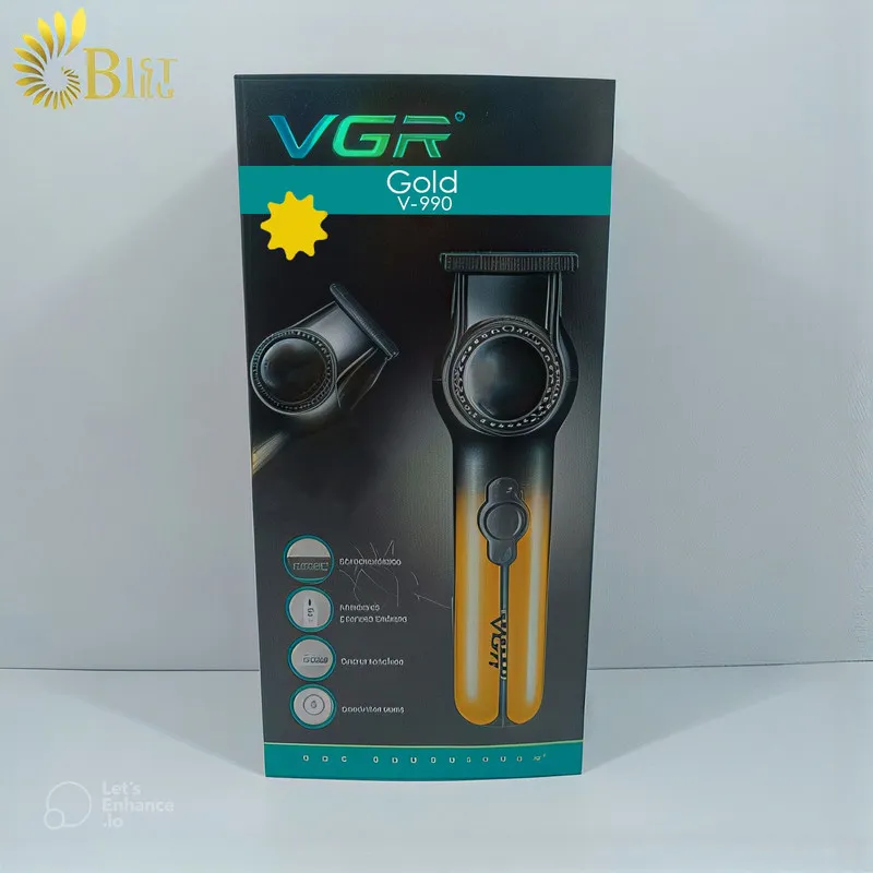 ماشین اصلاح موی سر و صورت شارژی وی جی ار مدل V-990(Gold) - تصویر 3