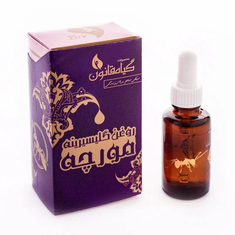 روغن بدن گیاه قانون مدل مورچه حجم 30ml کاهشدهنده رشد موهای زائد، تضعیفکننده ریشه مو، مرطوبکننده پوست، مناسب انواع پوست، اثر پس از 2 تا 4 ماه استفاده مداوم - تصویر 2