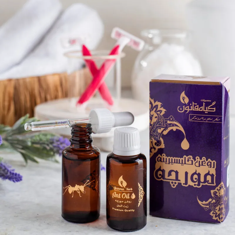 روغن بدن گیاه قانون مدل مورچه حجم 30ml کاهشدهنده رشد موهای زائد، تضعیفکننده ریشه مو، مرطوبکننده پوست، مناسب انواع پوست، اثر پس از 2 تا 4 ماه استفاده مداوم - تصویر 3