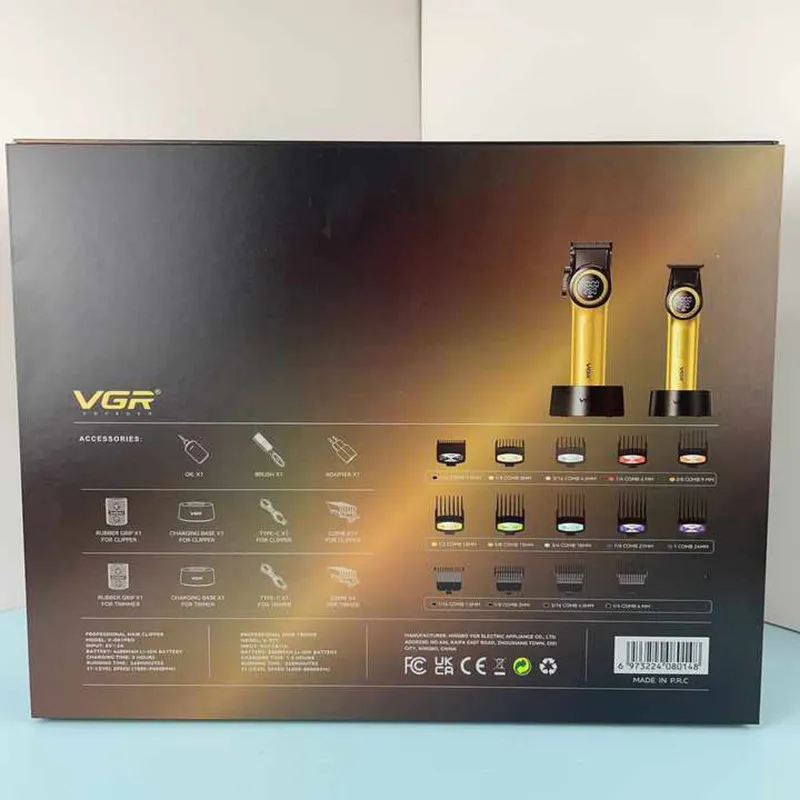 ماشین اصلاح موی سر و صورت شارژی وی جی ار مدل v-001 v--977 - تصویر 2