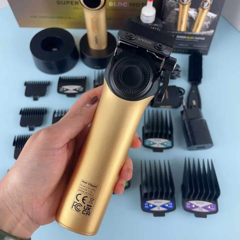 ماشین اصلاح موی سر و صورت شارژی وی جی ار مدل v-001 v--977 - تصویر 4