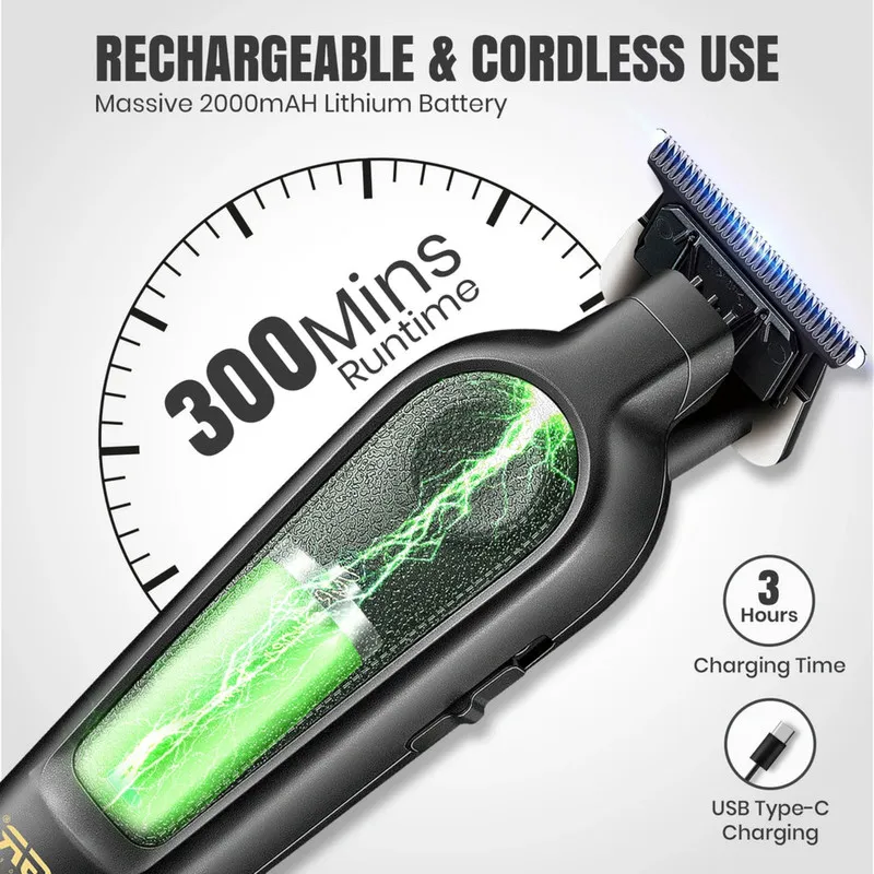 ماشین اصلاح موی سر و صورت شارژی وی جی ار مدل 995 - تصویر 5