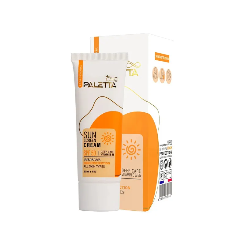 کرم ضد آفتاب بدون رنگ پالتا +SPF 50 مدل High protection ‌محافظ UVA،UVB مناسب انواع پوست حجم 50 میلی‌لیتر - تصویر 3