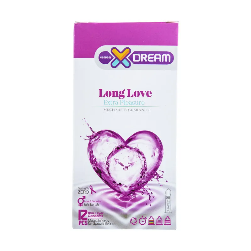 کاندوم ایکس دریم مدل Long love بسته ۱۲ عددی