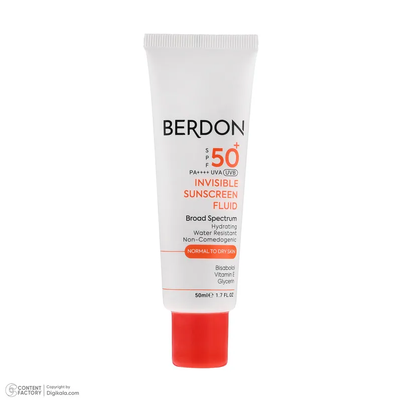 فلوئید ضد آفتاب بدون رنگ صورت بردون SPF 50 مدل Non-comedogenic حاوی محافظ UVA و UVB مناسب پوستهای معمولی و خشک حجم 50 میلی لیتر - تصویر 3