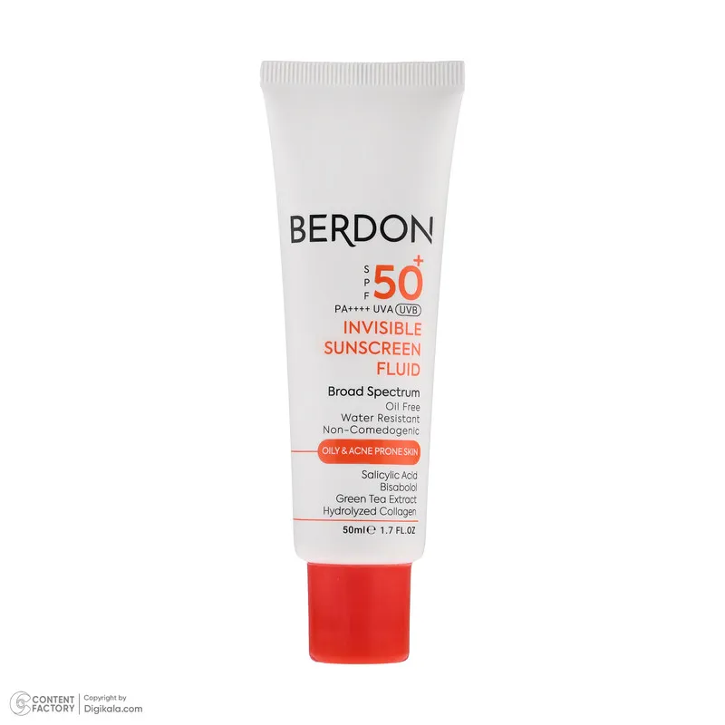 فلوئید ضد آفتاب بدون رنگ صورت بردون spf50 مدل Broad Spectrum محافظ UVA،UVB مناسب پوست‌های چرب و آکنه‌دار حجم 50 میلی لیتر - تصویر 4