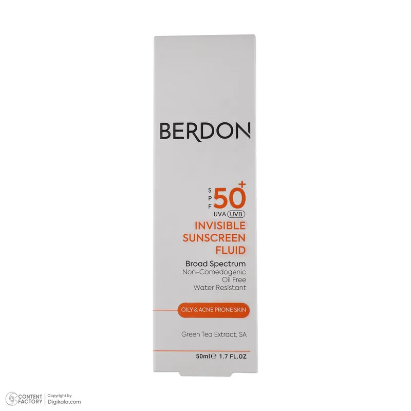 فلوئید ضد آفتاب بدون رنگ صورت بردون spf50 مدل Broad Spectrum محافظ UVA،UVB مناسب پوست‌های چرب و آکنه‌دار حجم 50 میلی لیتر - تصویر 5