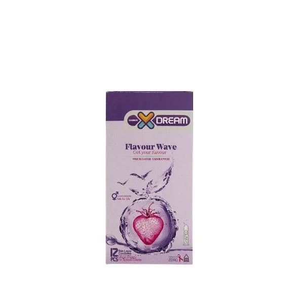 کاندوم ایکس دریم مدل Flavour Wave بسته 12 عددی - تصویر 2