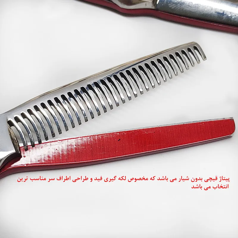 قیچی آرایشگاهی صیام مدل ELEGANT به همراه قیچی پیتاژ - تصویر 3