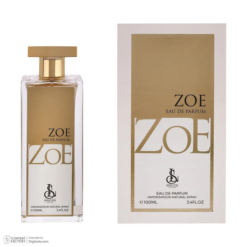 ادوپرفیوم زنانه اسپرینگ لیلیز مدل Zoe با رایحه معتدل حجم 100 میلیلیتر - تصویر 3