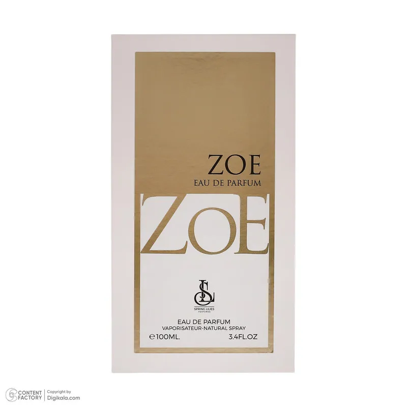 ادوپرفیوم زنانه اسپرینگ لیلیز مدل Zoe با رایحه معتدل حجم 100 میلیلیتر - تصویر 6