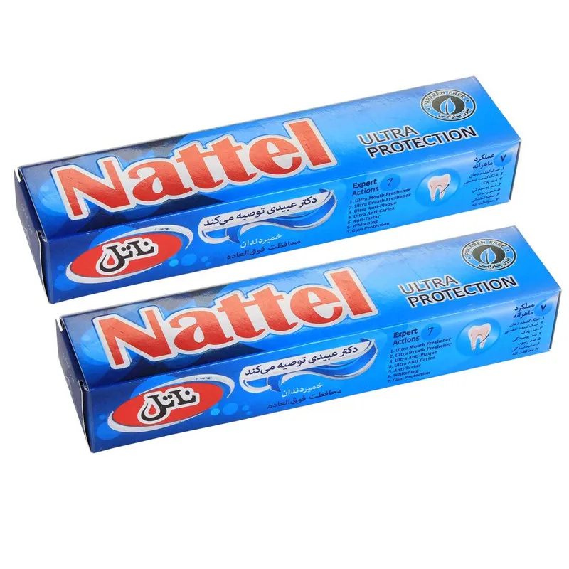 خمیر دندان ناتل مدل Ultra Protection حجم 65 میلی لیتر مجموعه 2 عددی