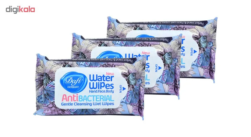 دستمال مرطوب دافی مدل Anti bacterial مجموعه 3 عددی - تصویر 2