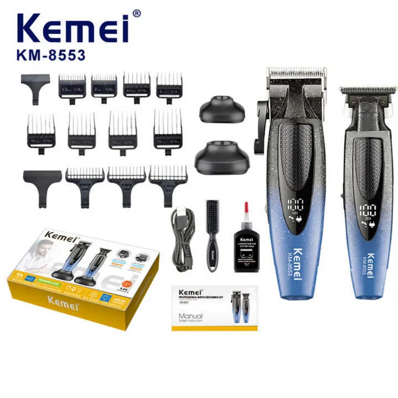ماشین اصلاح موی سر و صورت شارژی کیمی مدل KM-8552 &amp; KM-8553 مجموعه 2 عددی - تصویر 5