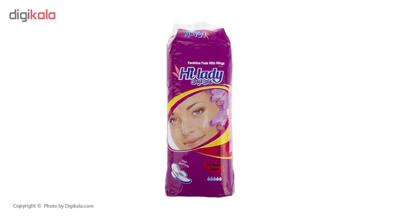 نوار بهداشتی بالدار های لیدی مدل Purple بسته 10 عددی - تصویر 3