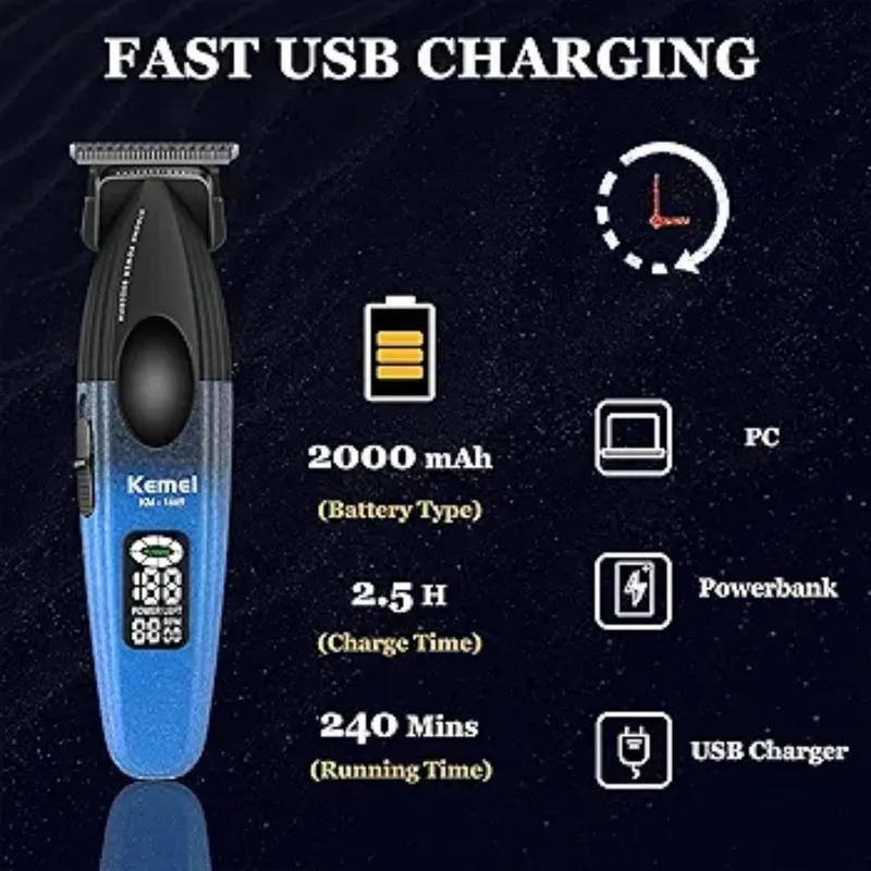 ماشین اصلاح موی سر و صورت شارژی کیمی مدل KM-1669 - تصویر 3