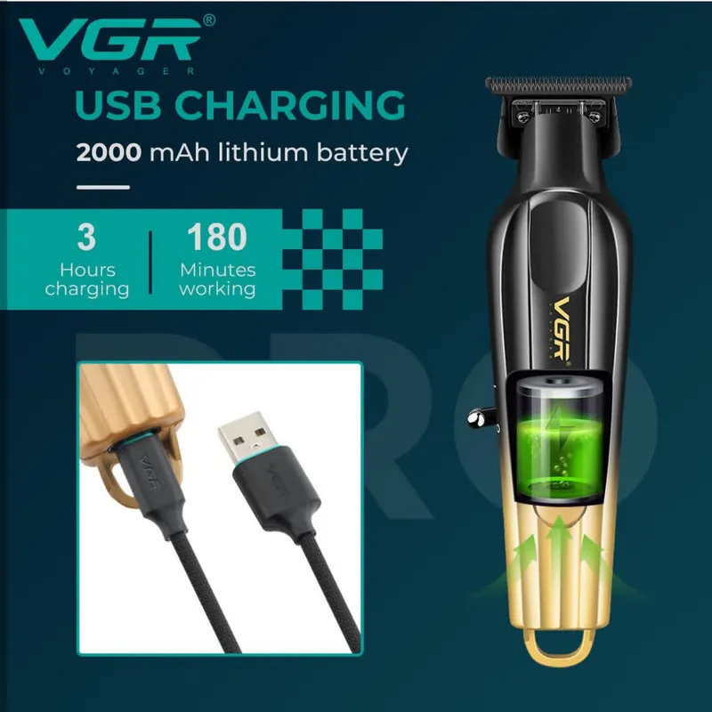 ماشین اصلاح موی سر و صورت شارژی وی جی ار مدل V-935 - تصویر 6
