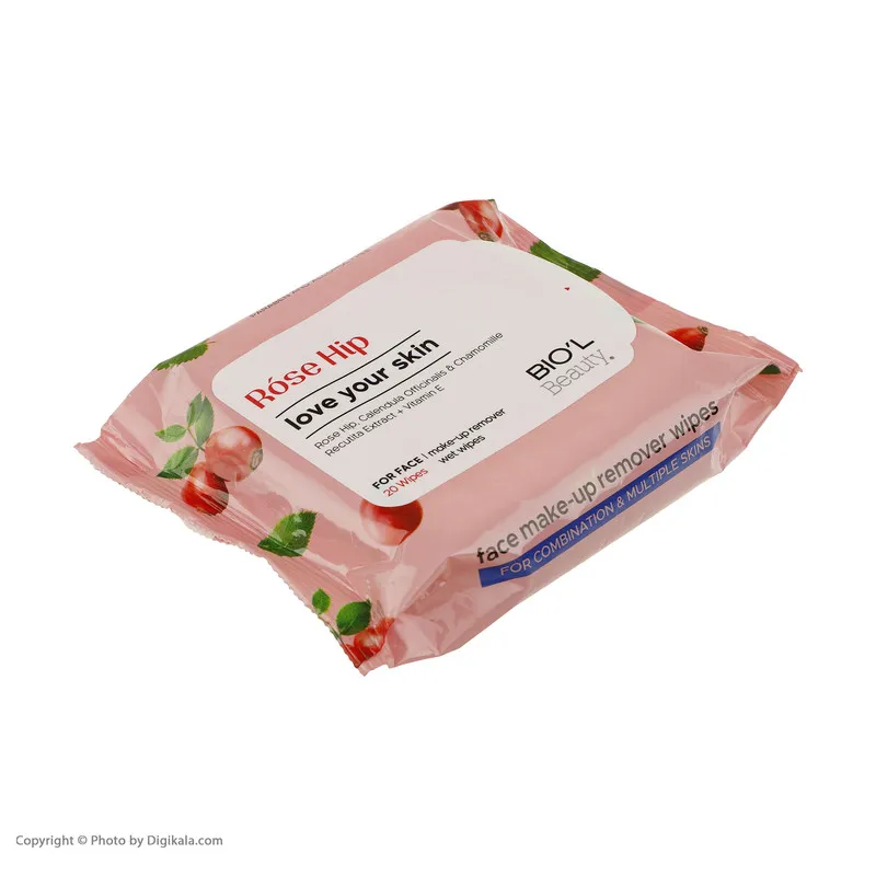 دستمال مرطوب بیول مدل Rose Hip بسته 20 عددی - تصویر 3