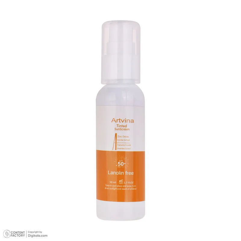 کرم ضد آفتاب رنگی صورت و بدن آرت وینا SPF50 مدل COVER  PA+++ مناسب انواع پوست حجم 50 میلی‌لیتر - تصویر 3