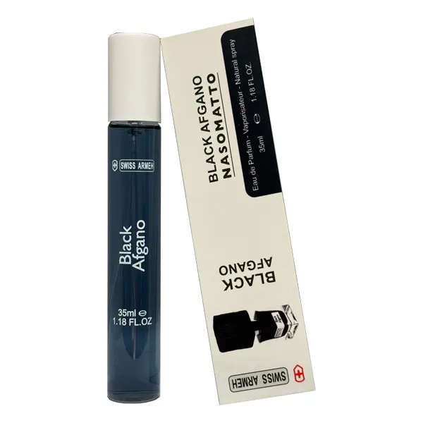 عطر جیبی مردانه سوئیس آرمه مدل BLACK AFQANO با رایحه گرم و تلخ حجم ۳۵ میلیلیتر - تصویر 2